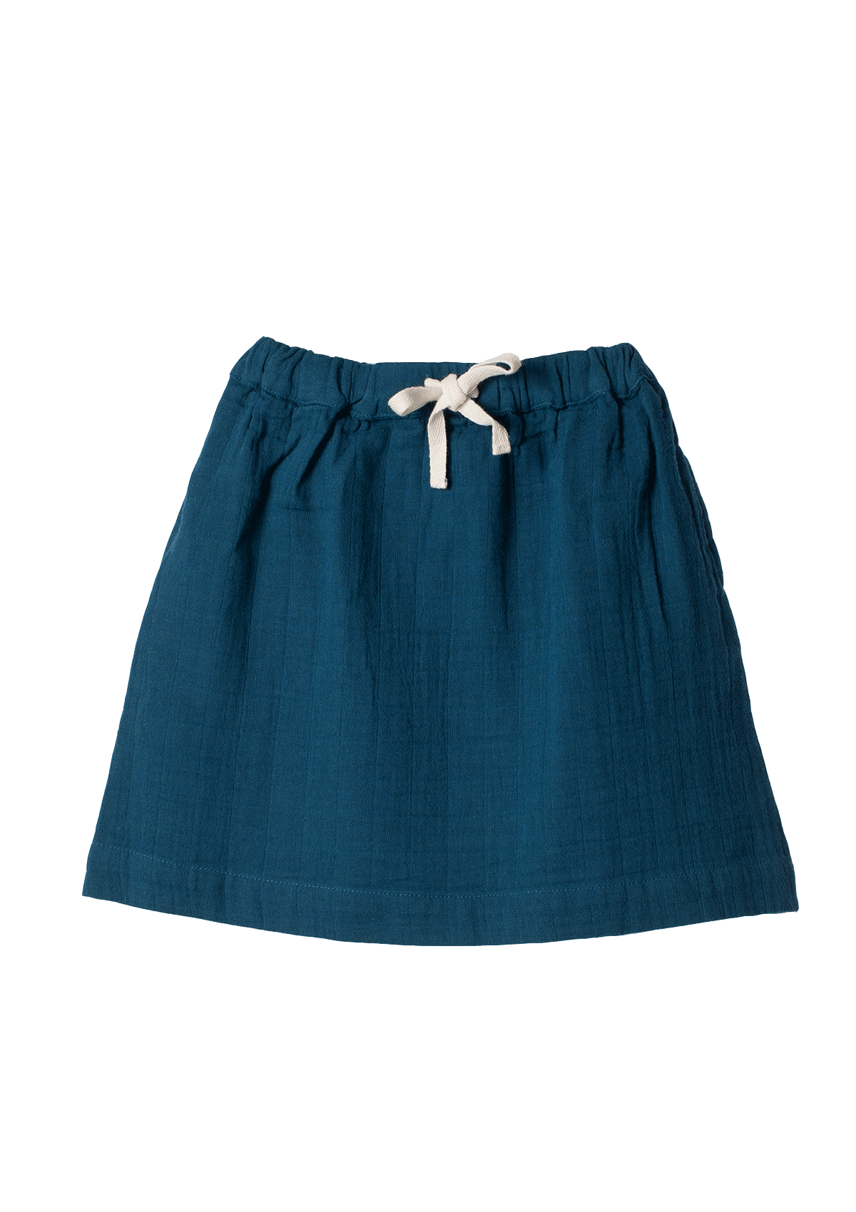 Skirt Play of Colors Petrol-blue organic muslin