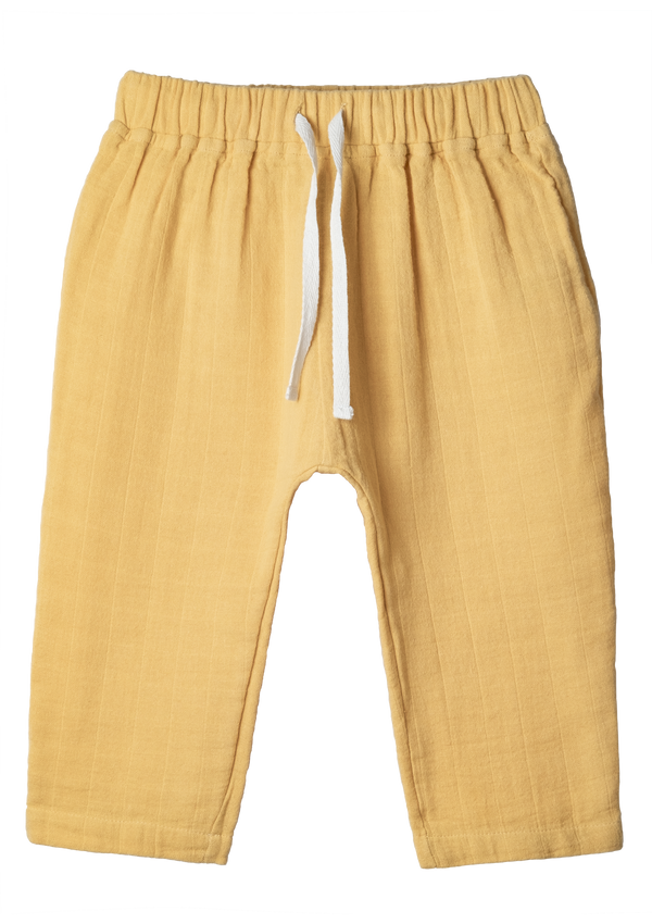 Baggy pants Play of Colors Sun-Ochre organic muslin