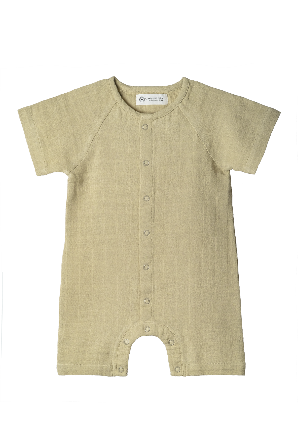 Playsuit short Play of Colors Sage-green organic muslin