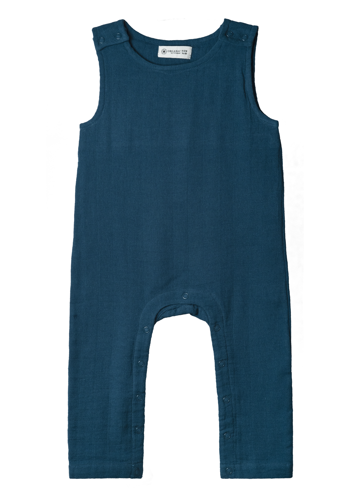 Playsuit sleeveless Play of Colors Petrol-blue organic muslin