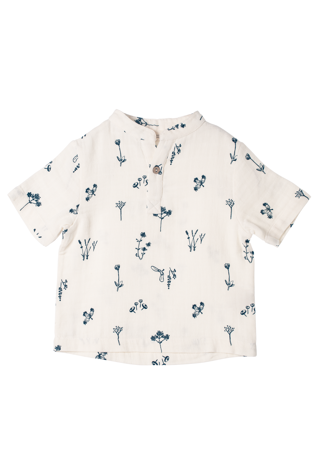 Short sleeve shirt Plants Delight organic muslin