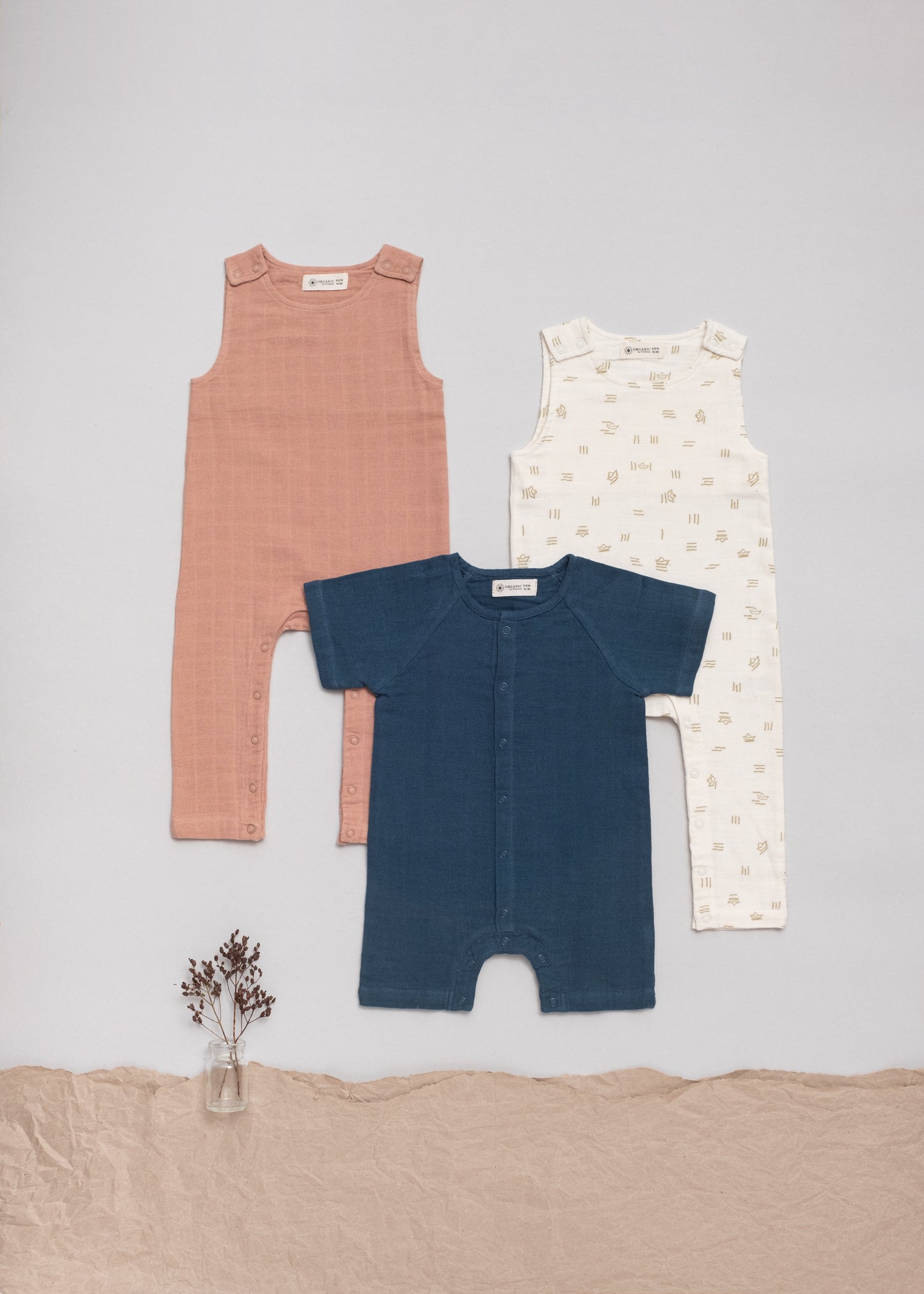 Playsuit sleeveless Play of Colors Sienna organic muslin